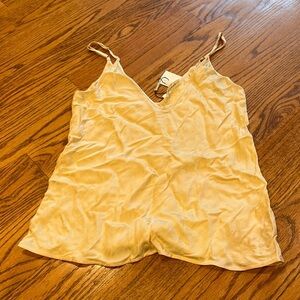 NWT L’Agence Woman’s Light Gold Tonal Chain Tank Size XS